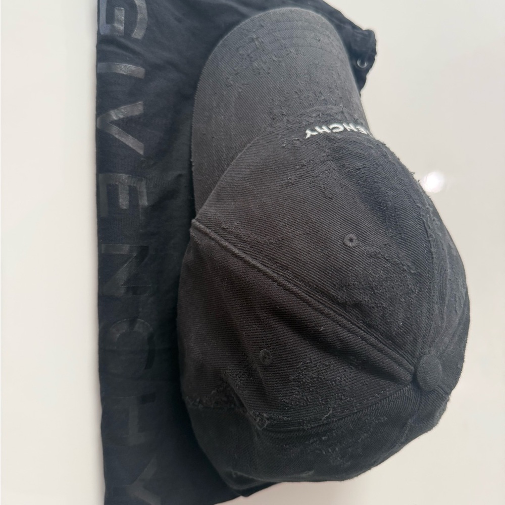 Givenchy Distressed Black Baseball Cap - image 3